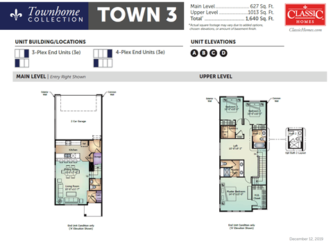 a typical floor plan of a town 3 bedroom house